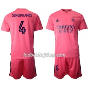 Real Madrid Sergio Ramos 4 Børn Udebane Fodboldsæt 2020-21 S/S (+ Korte bukser)